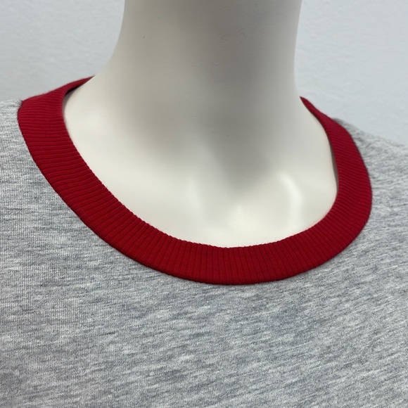 Heather Gray T-shirt with Pizza Embroidery - Picture 4 of 12